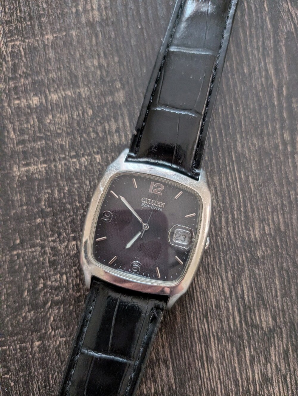 Vintage Citizen EcoDrive Watch Black Band